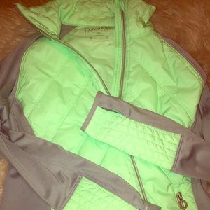 Calvin Klein neon green sports jacket